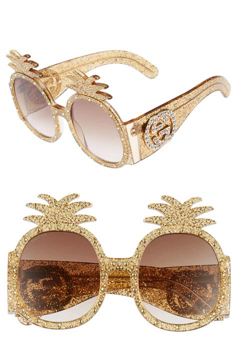 Gucci Wo 53mm Pineapple Sunglasses 